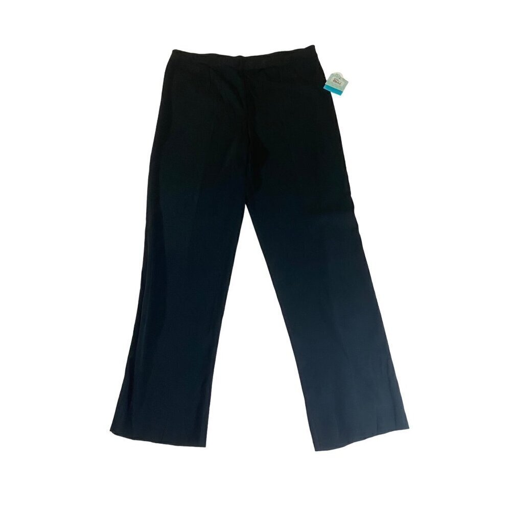 NWT Ming Wang Women's Black Basic Cut Casual Pull On Pants - 1XL